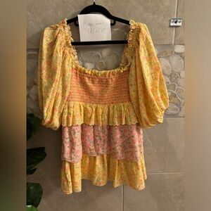 LoveShackFancy Ruffle Dress Size P